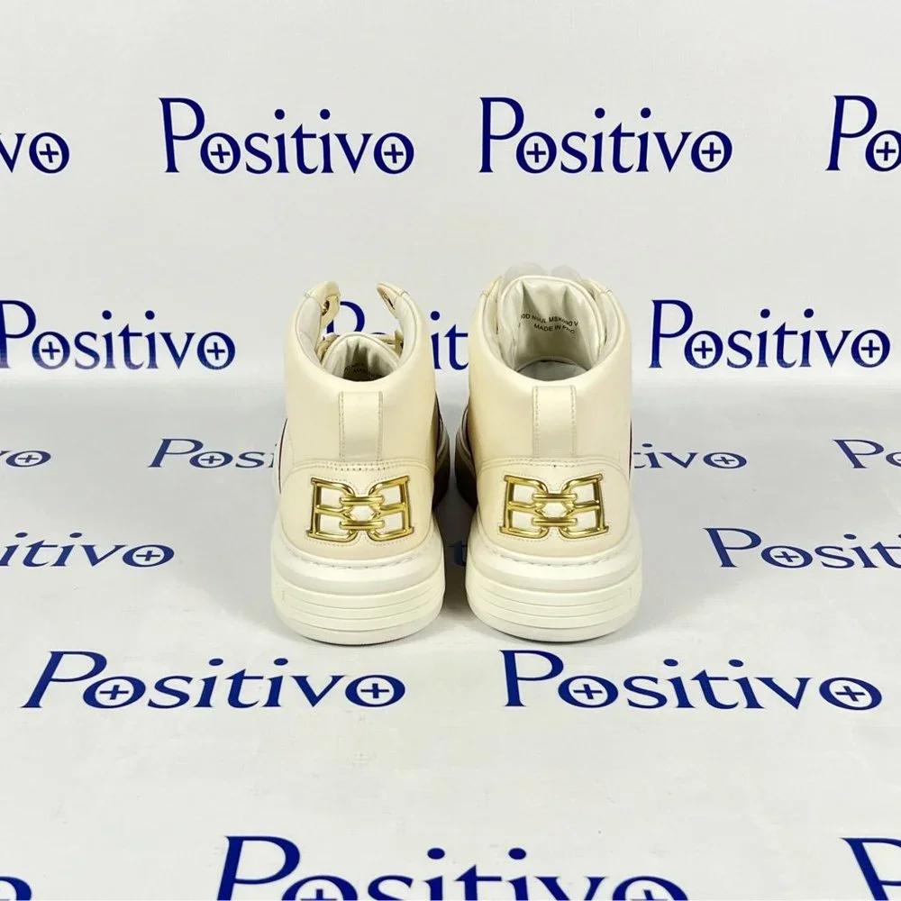 Bally Meson Bone Mid Top Leather Sneakers US 11 - Picture 6 of 9